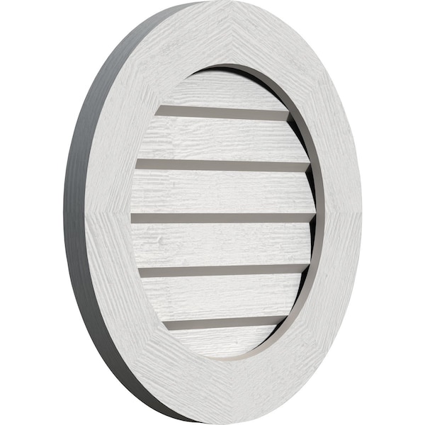 Round Gable Vent, Non-Functional, Western Red Cedar Gable Vent W/ Decorative Face Frame, 14W X 14H